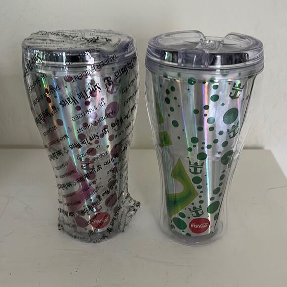 Set of 2 Coca Cola Tumblers Royal Caribbean Cruise NEW - Picture 1 of 3